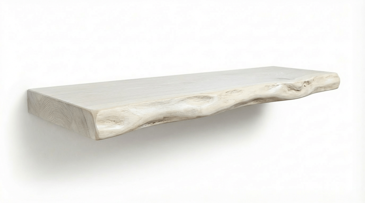 Arctic Oak Live Edge Floating Shelves