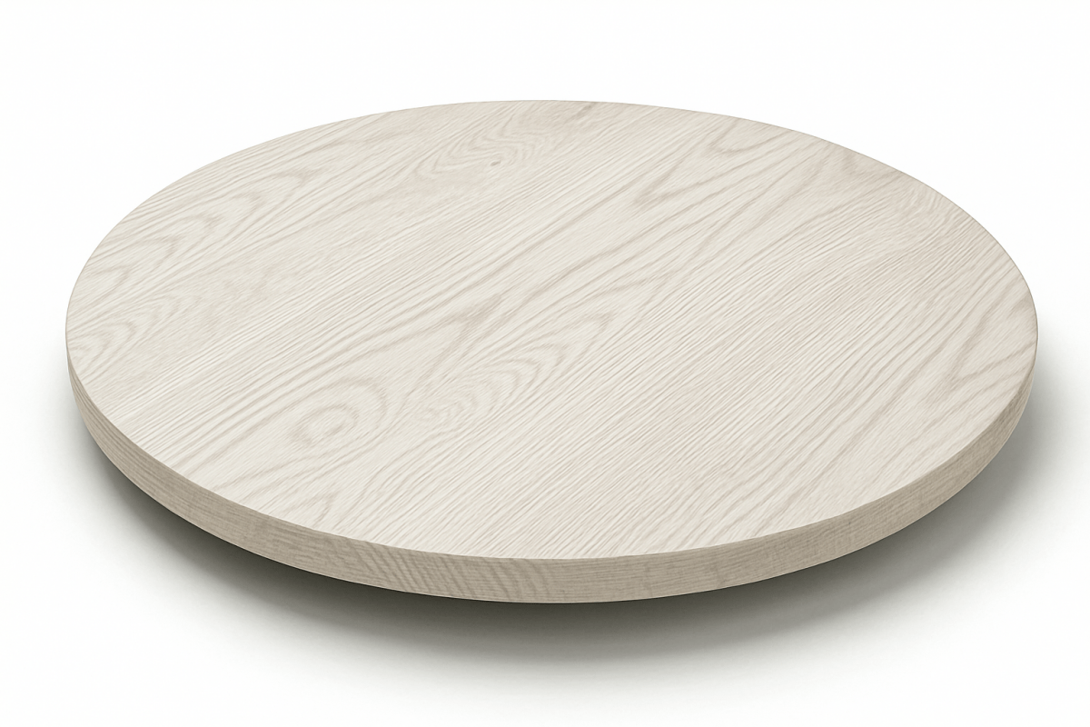 Arctic Oak Round Face Grain Wood Tabletops