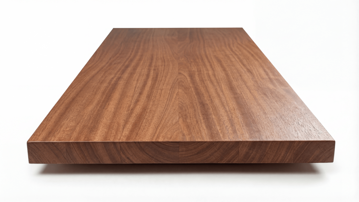 Solid mahogany hardwood surface, milled in New York