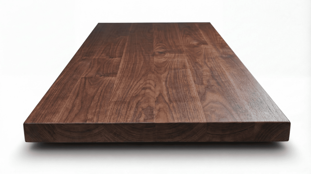 Solid walnut hardwood surface, milled in New York