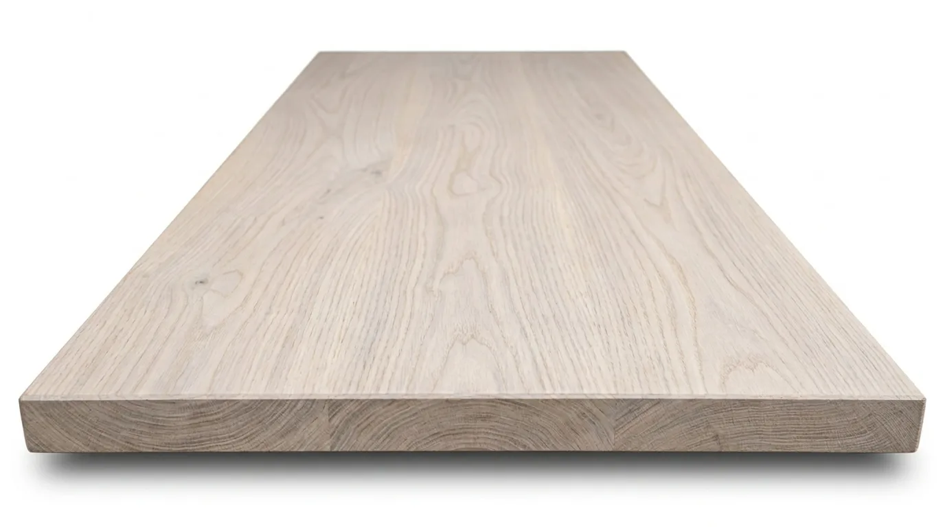 Solid arctic oak hardwood surface, milled in New York
