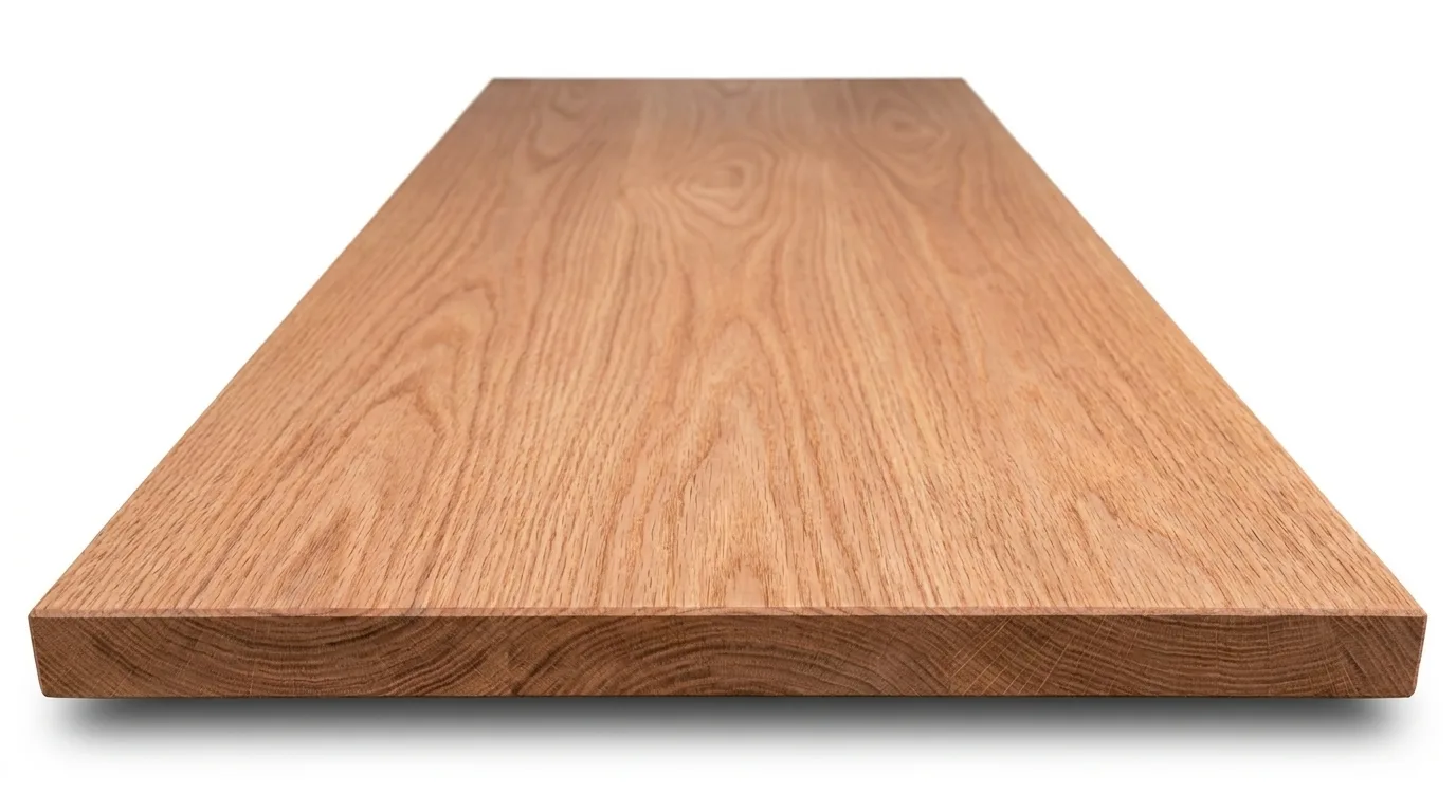 Solid red oak hardwood surface, milled in New York
